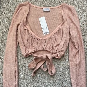 Urban outfitters long sleeve crop top